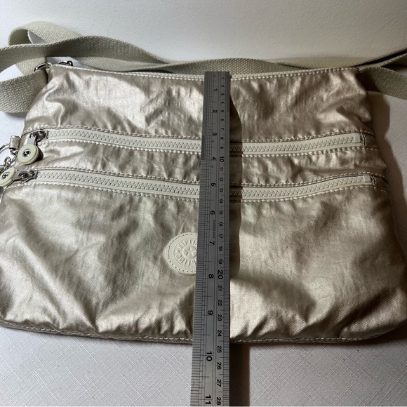 Kipling Live Light Metallic Beige Crossbody Bag - Picture 7 of 9